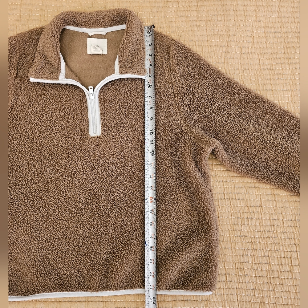 Aspen Teddy Bear Sherpa Fleece Pull Over‎ Quarter Zip Cozy Cabincore - Picture 7 of 9